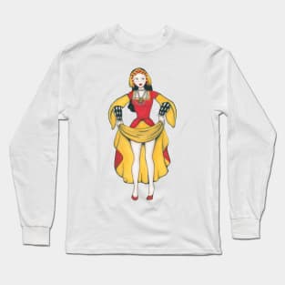 Catherine of Aragon Pin-up Long Sleeve T-Shirt